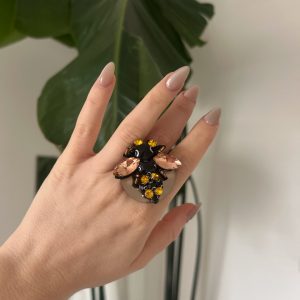 Crystal Bee ring